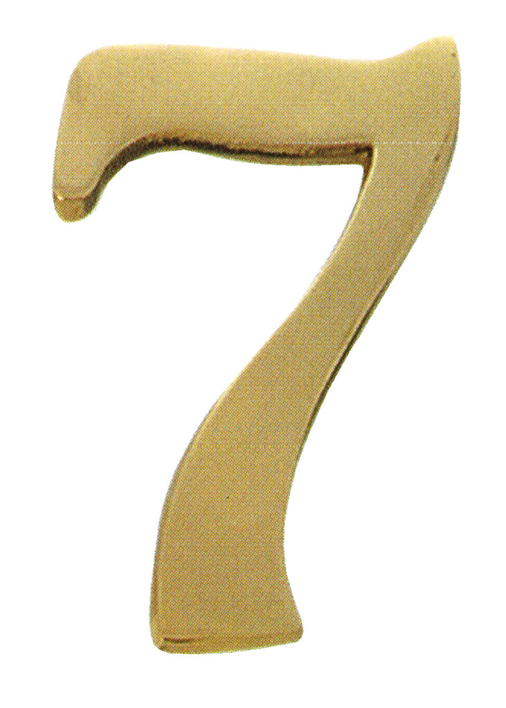 NUMERACION Nº 7 LATON/100 NEGRO