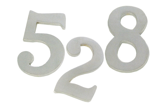 NUMERO 0 LATON 100 MM     CROMO MATE