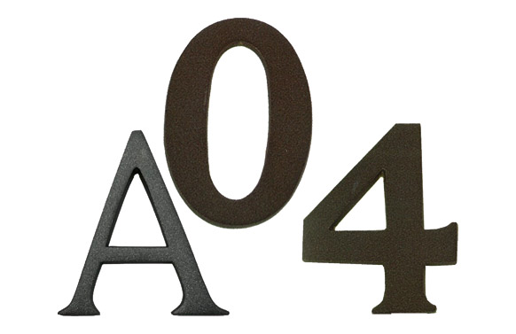 NUMERO 5 LATON 100 MM     NEGRO RUSTICO