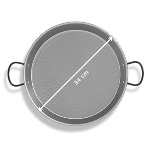 PAELLERA PULIDA           34 CM- 6 RACIO
