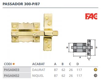 PASADOR 300-P/87    DORADO FAC 2