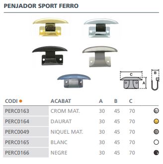 PERCHA SPORT C/TORN. BLANCO 0101010