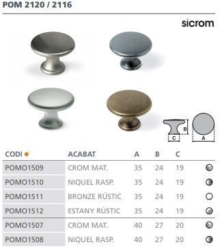 POMO    CROMO MATE 2120 ( 35MM)  6284002 2