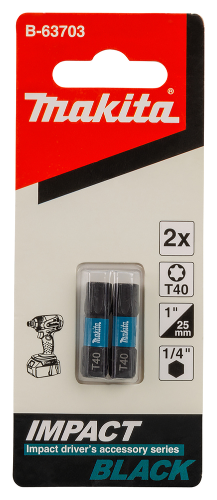 PUNTA TORSION BLACK T40-25 (2U)  B-63703 2