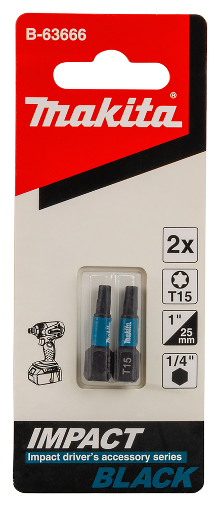 PUNTA TORSION BLACK T15-25 (2U)  B-63666 2