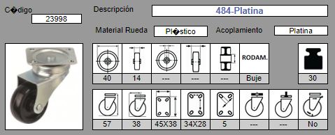 RUEDA GIRAT. S/PLACA 484/40 AFO MUEBLE 2