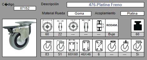RUEDA AFO 476/60 FDA G 07152 2