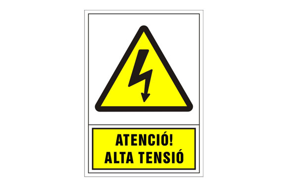 SEÑAL ADVERTENCIA CATALAN  345X245 MM-AT