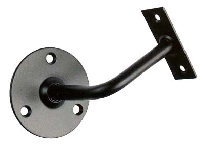 SOPORTE PASAMANO NEGRO PLACA 833-65MM