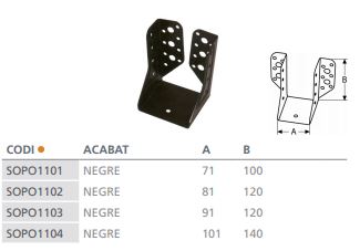 SOPORTE VIGA  CONSTR. RF.1180 (81X120) 2