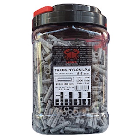 TACO GRIS NYLON Nº 8 (FX) BOTE  500 UN