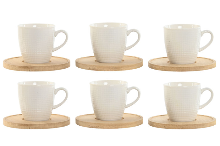 TAZAS CAFE PORCELANA SET 67,8X5,7X5,8CM