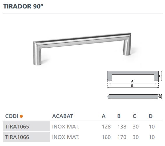 TIRADOR INOX     160MM INOX     4525202 2