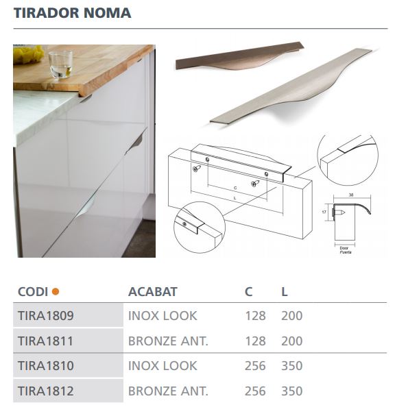 TIRADOR VIEFE NOMA  0254128L613 BRON.ANT 5