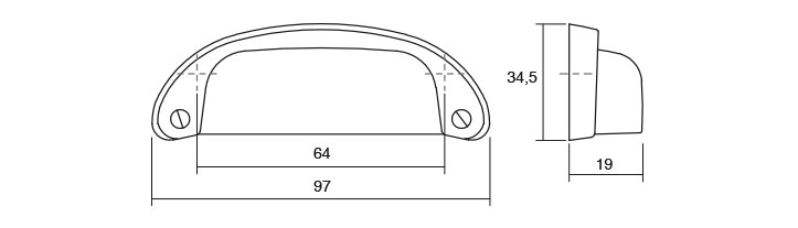 TIRADOR VIEFE PETRA 0390064Z612 PLAT.ANT 3