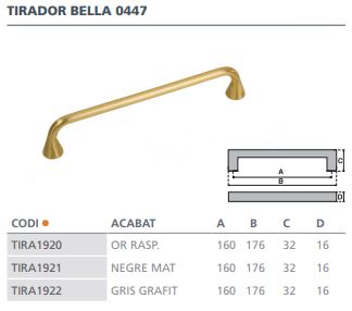TIRADOR VIEFE BELLA 0447160Z28 ORO CEPI. 3