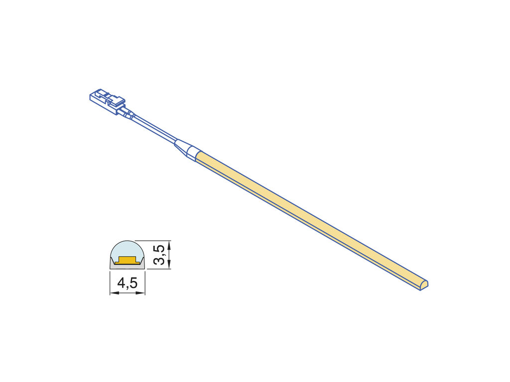 TIRA LED MINI SOBR 7,2W/M 1004MM 5229020 4