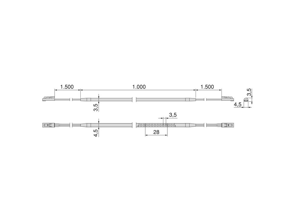 TIRA LED MINI SOBR 7,2W/M 3004MM 5229120 2