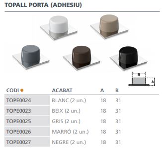 TOPE PUERTA ADHESIVO BEIGE 2 UNIDADES 2023-6- 000 3