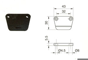 TOPE PUERTA OJMAR 0901.038 PN NEGRO
