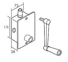 TORNO ELEVACION EMPOTRAR 40KG 111X73X38MM BLANCO 17-120-002 2