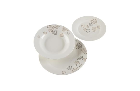 VAJILLA PORCELANA 18 PIEZACOZY