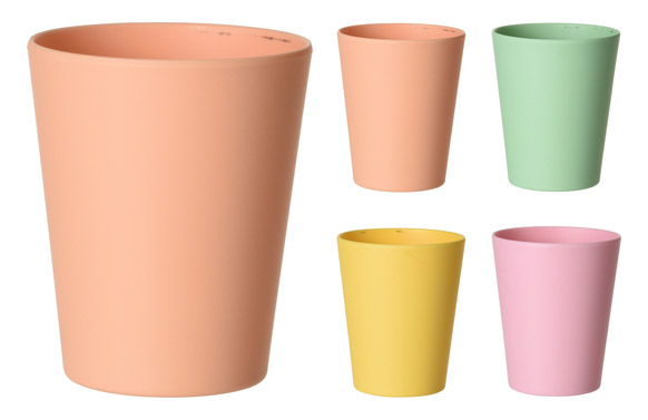 VASO MELAMINA COLORS SURTIÚ8 X 10 CM - S