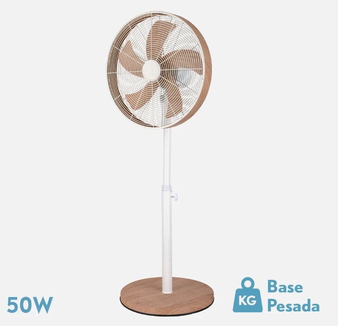VENTILADOR DE PIE BLANCO/HAYA 3V.50W 2