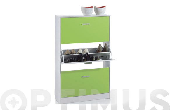 ZAPATERO KOLOR 3 PUERTAS    120x75x24 VE